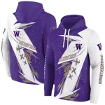 washington huskies dynamic slash purple white hoodie best selling