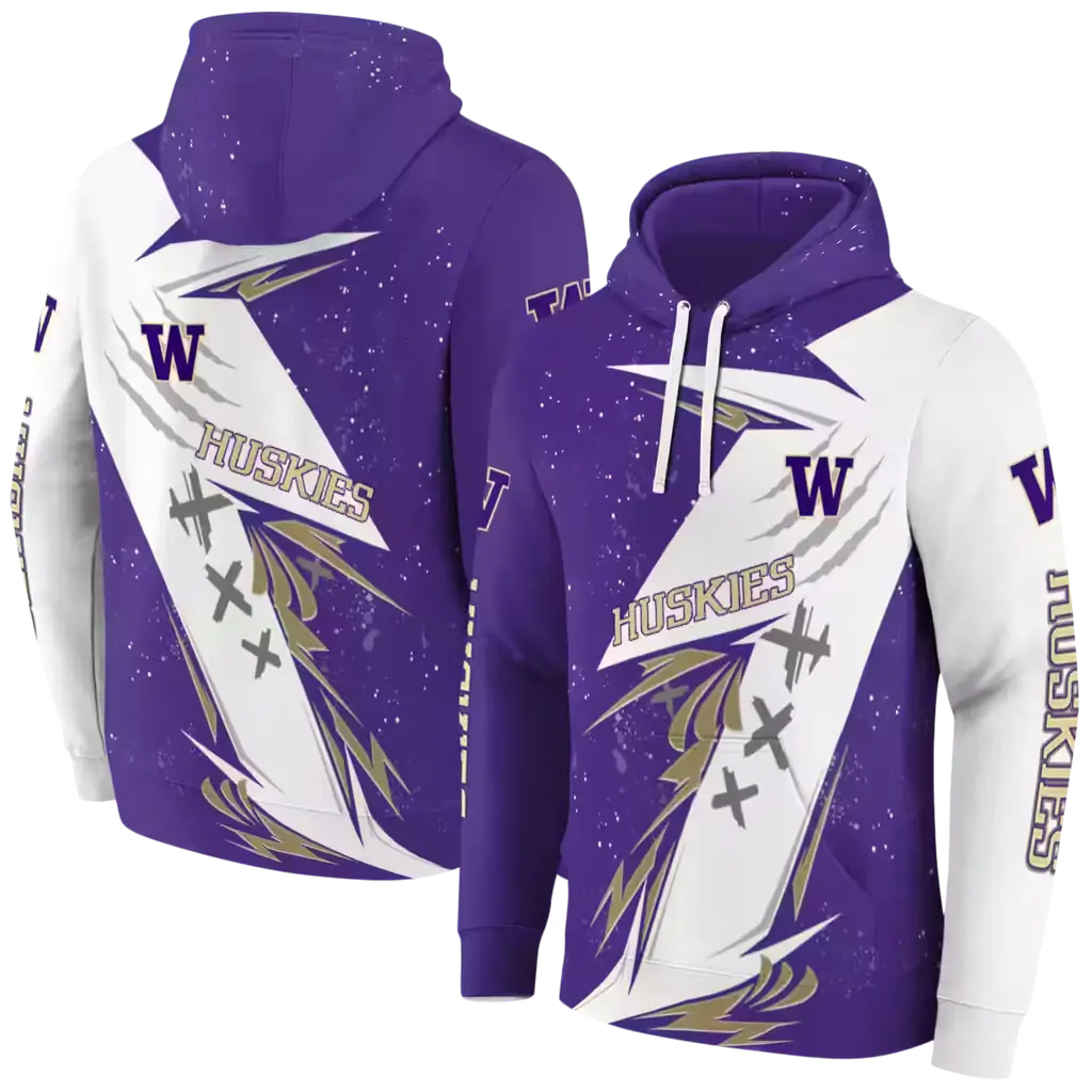 washington huskies dynamic slash purple white hoodie fashion forward washington huskies dynamic slash purple white hoodie fashion forward