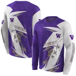 washington huskies dynamic slash purple white hoodie best selling