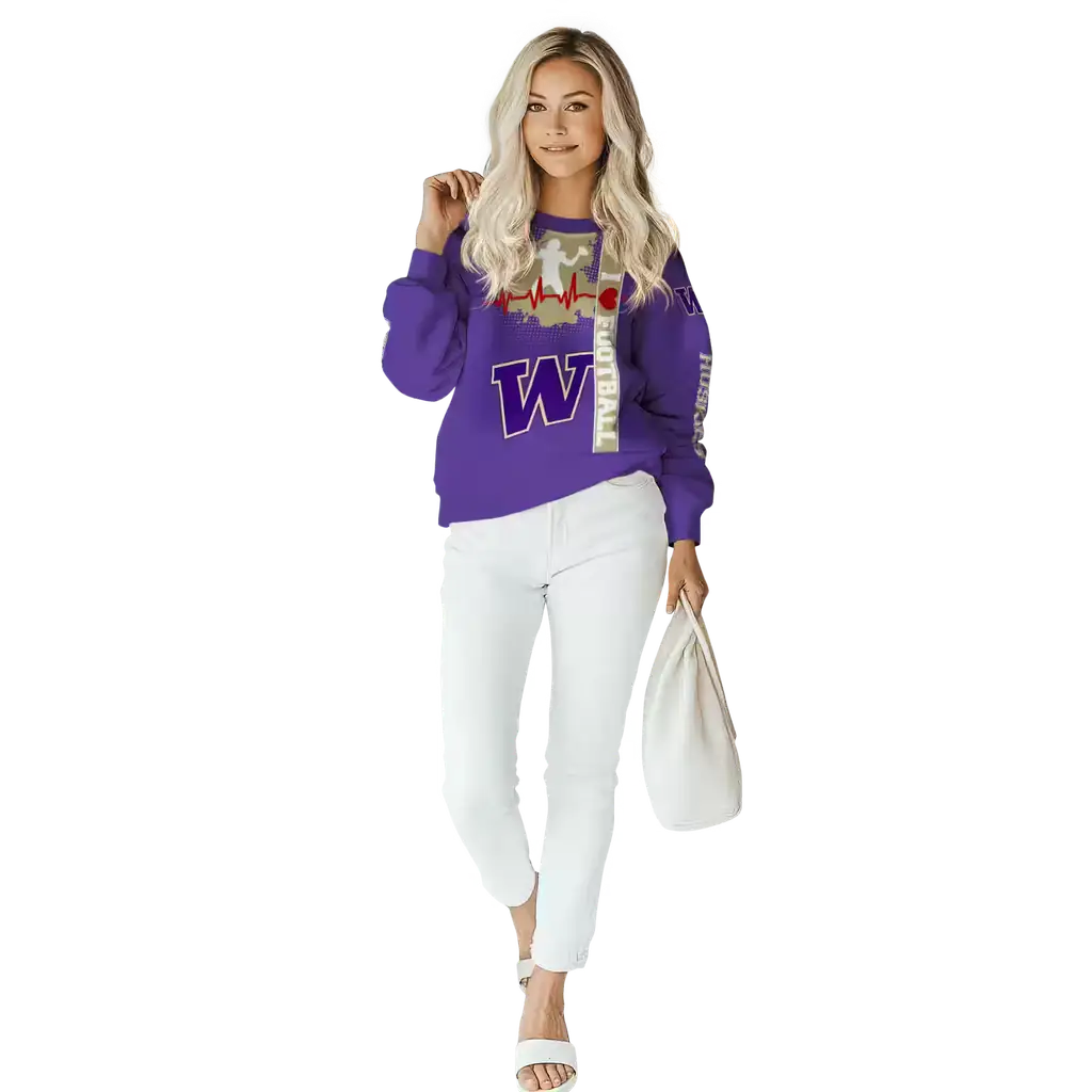 washington huskies football heartbeat purple hoodie trendy washington huskies football heartbeat purple hoodie trendy