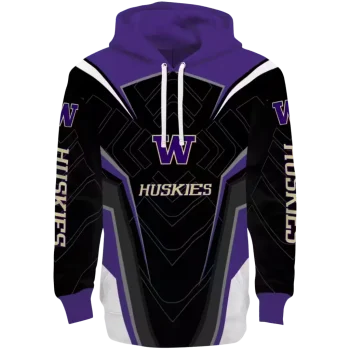 washington huskies futuristic pattern purple black hoodie best selling