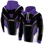 washington huskies futuristic pattern purple black hoodie best selling