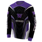 washington huskies futuristic pattern purple black hoodie best selling