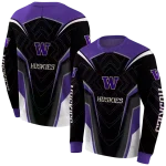 washington huskies futuristic pattern purple black hoodie best selling