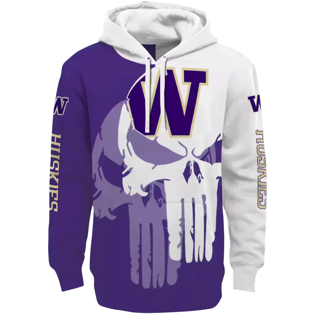 washington huskies graphic punisher purple white hoodie best selling washington huskies graphic punisher purple white hoodie best selling