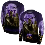 washington huskies halloween vibes purple black hoodie best selling