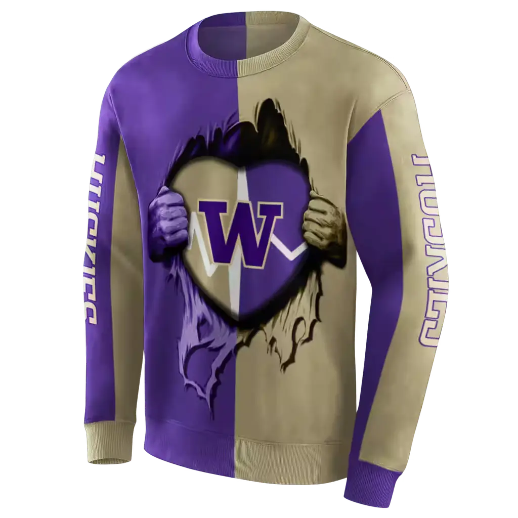 washington huskies heartbeat graphic purple hoodie new arrival washington huskies heartbeat graphic purple hoodie new arrival