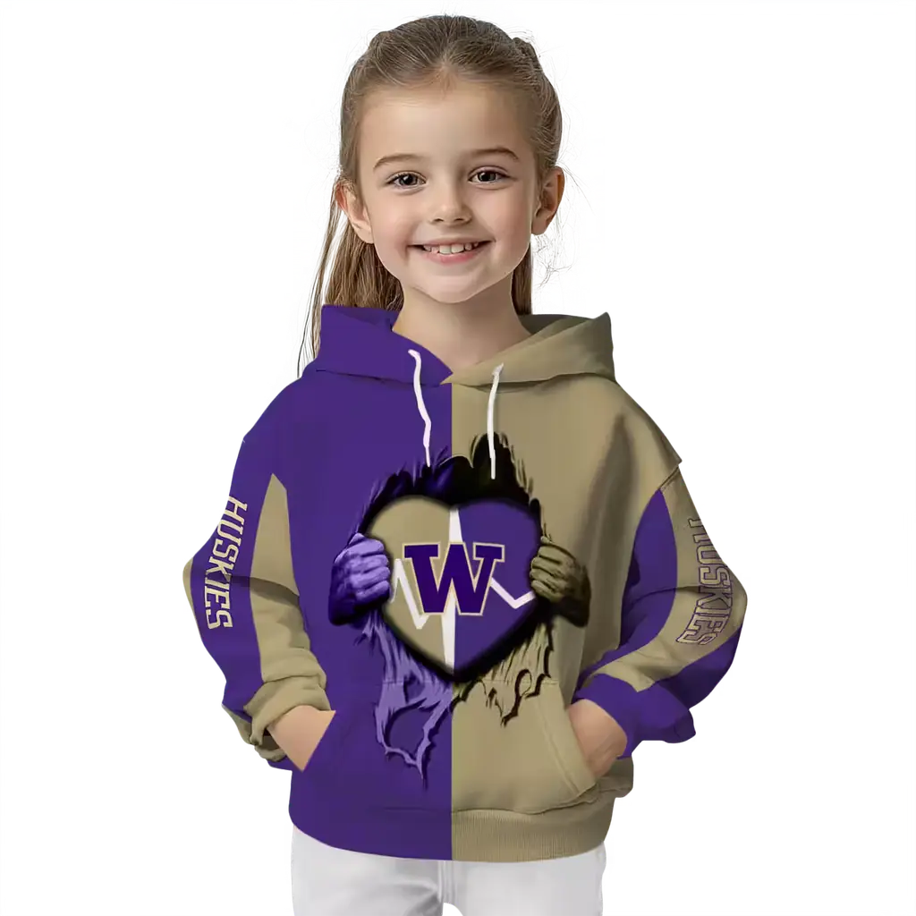 washington huskies heartbeat graphic purple hoodie top rated washington huskies heartbeat graphic purple hoodie top rated