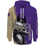washington huskies jack skellington purple hoodie best selling