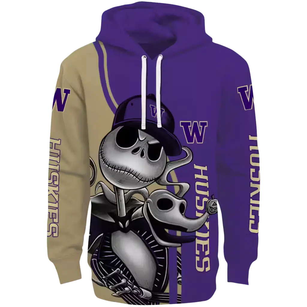 washington huskies jack skellington purple hoodie best selling washington huskies jack skellington purple hoodie best selling