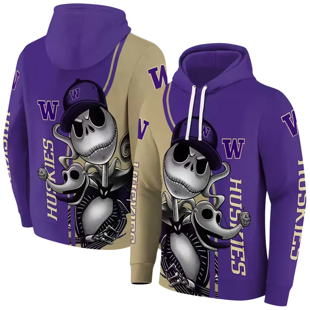 washington huskies jack skellington purple hoodie fashion forward washington huskies jack skellington purple hoodie fashion forward
