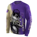 washington huskies jack skellington purple hoodie best selling