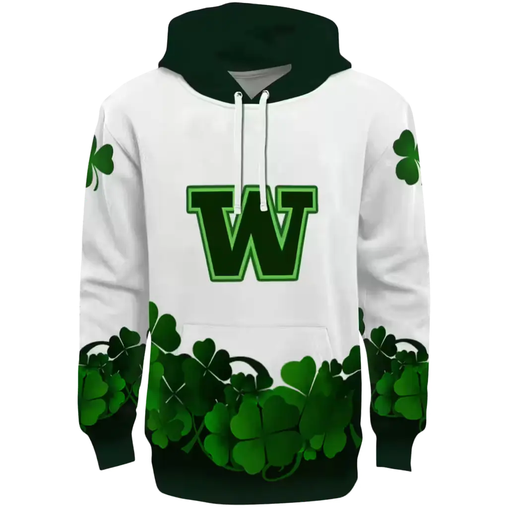 washington huskies lucky motif white green hoodie best selling washington huskies lucky motif white green hoodie best selling