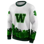 washington huskies lucky motif white green hoodie best selling