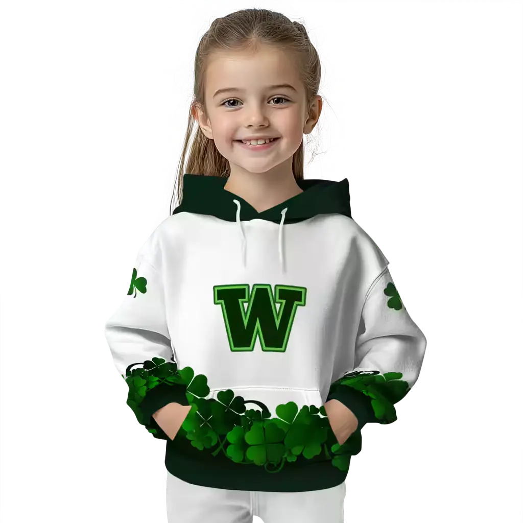 washington huskies lucky motif white green hoodie top rated washington huskies lucky motif white green hoodie top rated
