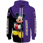 washington huskies mickey mouse purple black hoodie best selling