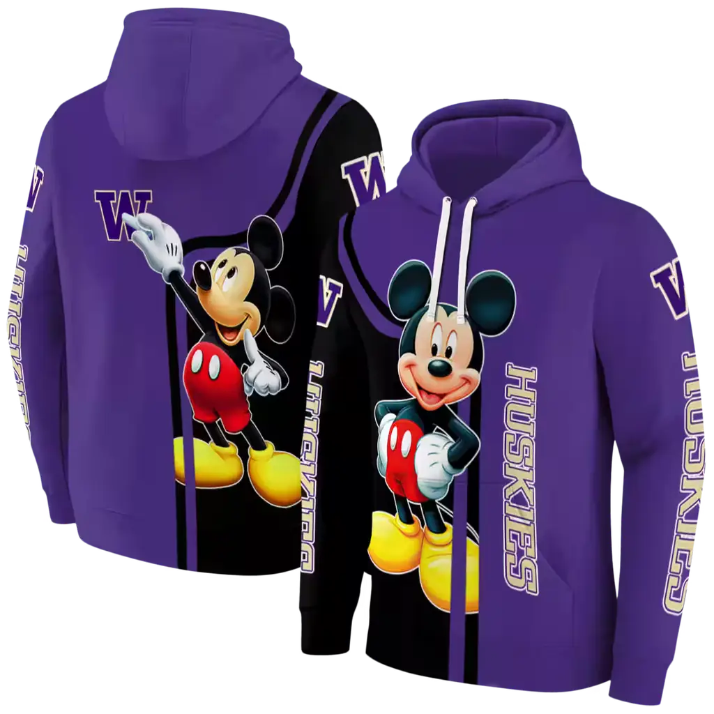washington huskies mickey mouse purple black hoodie fashion forward washington huskies mickey mouse purple black hoodie fashion forward