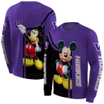 washington huskies mickey mouse purple black hoodie best selling
