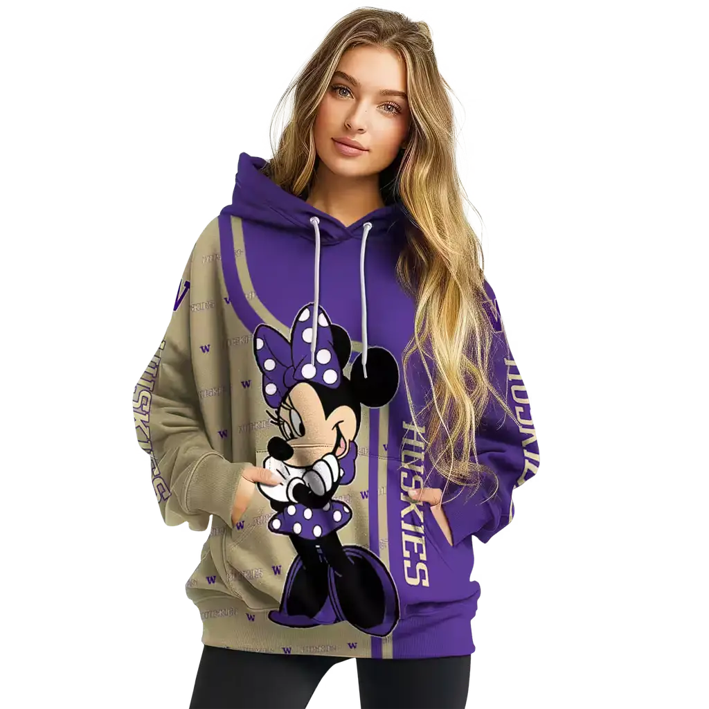 washington huskies minnie mouse purple hoodie high quality washington huskies minnie mouse purple hoodie high quality