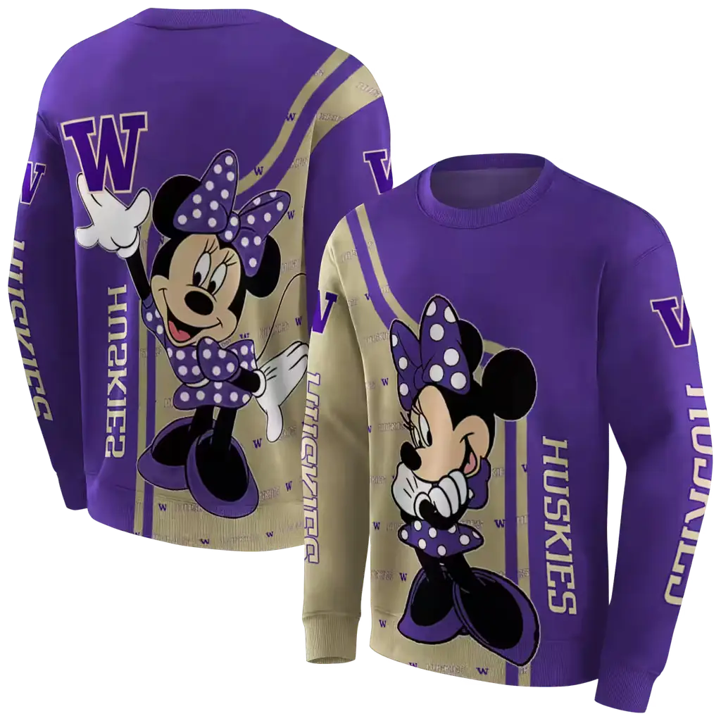 washington huskies minnie mouse purple hoodie premium grade washington huskies minnie mouse purple hoodie premium grade