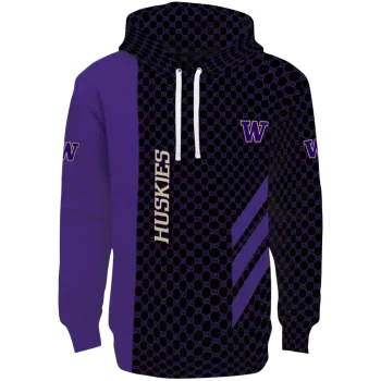 washington huskies monogram pattern purple hoodie best selling