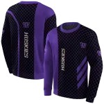 washington huskies monogram pattern purple hoodie best selling