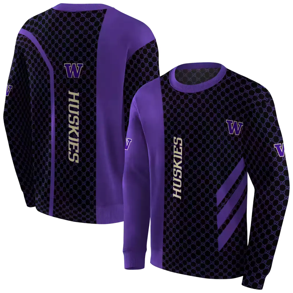 washington huskies monogram pattern purple hoodie premium grade washington huskies monogram pattern purple hoodie premium grade
