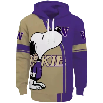 washington huskies playful snoopy purple hoodie best selling