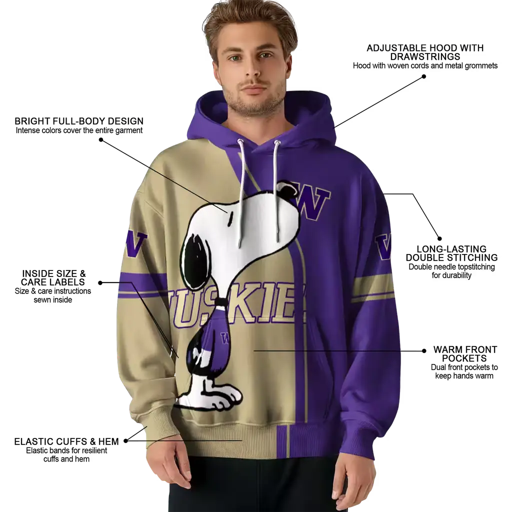washington huskies playful snoopy purple hoodie latest model washington huskies playful snoopy purple hoodie latest model