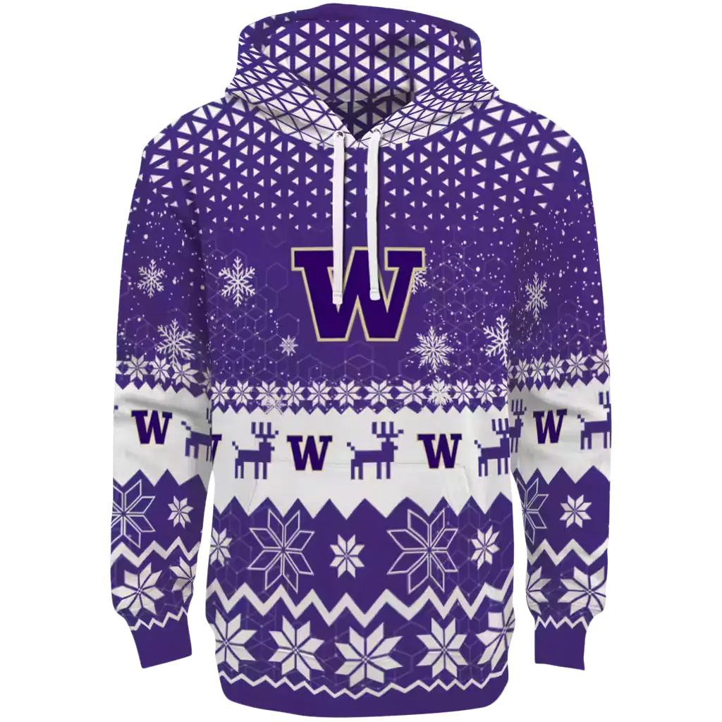 washington huskies reindeer motif purple hoodie best selling washington huskies reindeer motif purple hoodie best selling