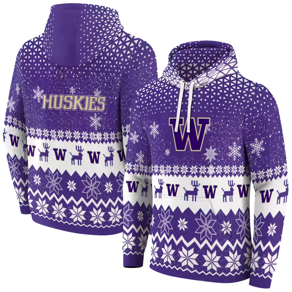 washington huskies reindeer motif purple hoodie fashion forward washington huskies reindeer motif purple hoodie fashion forward