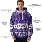 washington huskies reindeer motif purple hoodie best selling