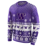 washington huskies reindeer motif purple hoodie best selling