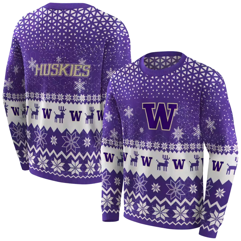washington huskies reindeer motif purple hoodie premium grade washington huskies reindeer motif purple hoodie premium grade