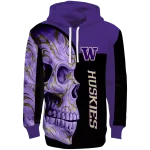 washington huskies skull motif purple black hoodie best selling
