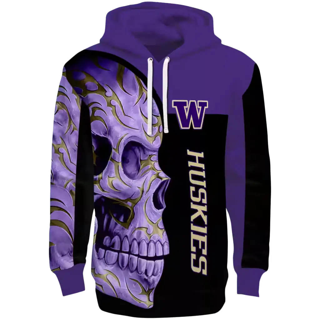 washington huskies skull motif purple black hoodie best selling washington huskies skull motif purple black hoodie best selling