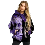 washington huskies skull motif purple black hoodie best selling