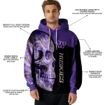 washington huskies skull motif purple black hoodie best selling