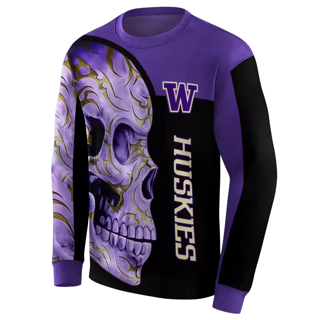 washington huskies skull motif purple black hoodie new arrival washington huskies skull motif purple black hoodie new arrival