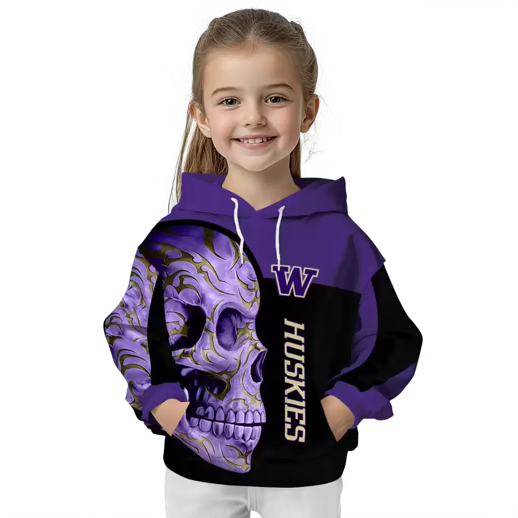 washington huskies skull motif purple black hoodie top rated washington huskies skull motif purple black hoodie top rated