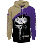 washington huskies skull punisher gold black hoodie best selling