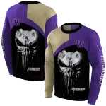 washington huskies skull punisher gold black hoodie best selling