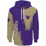 washington huskies splatter effect purple hoodie best selling
