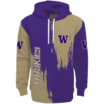 washington huskies splatter effect purple hoodie best selling