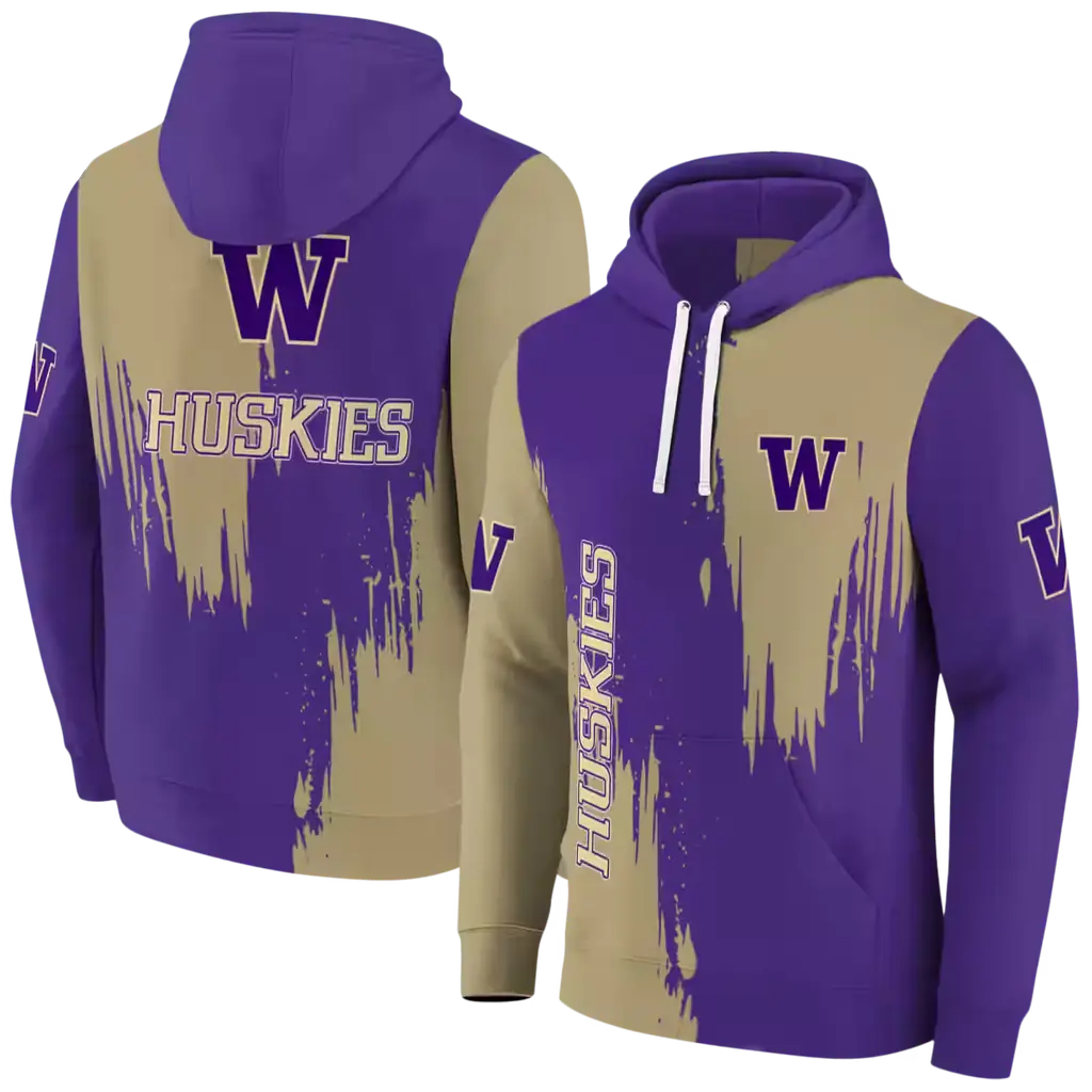washington huskies splatter effect purple hoodie fashion forward washington huskies splatter effect purple hoodie fashion forward
