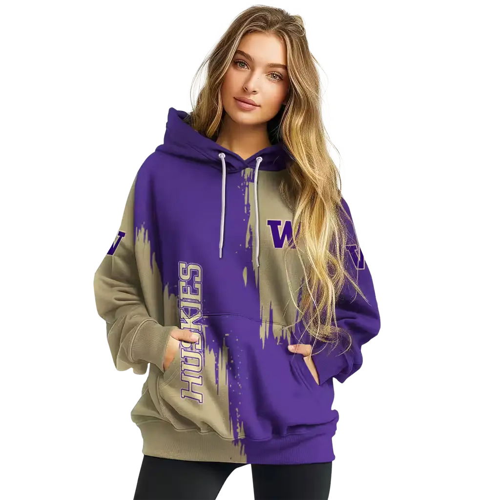 washington huskies splatter effect purple hoodie high quality washington huskies splatter effect purple hoodie high quality