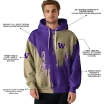 washington huskies splatter effect purple hoodie best selling