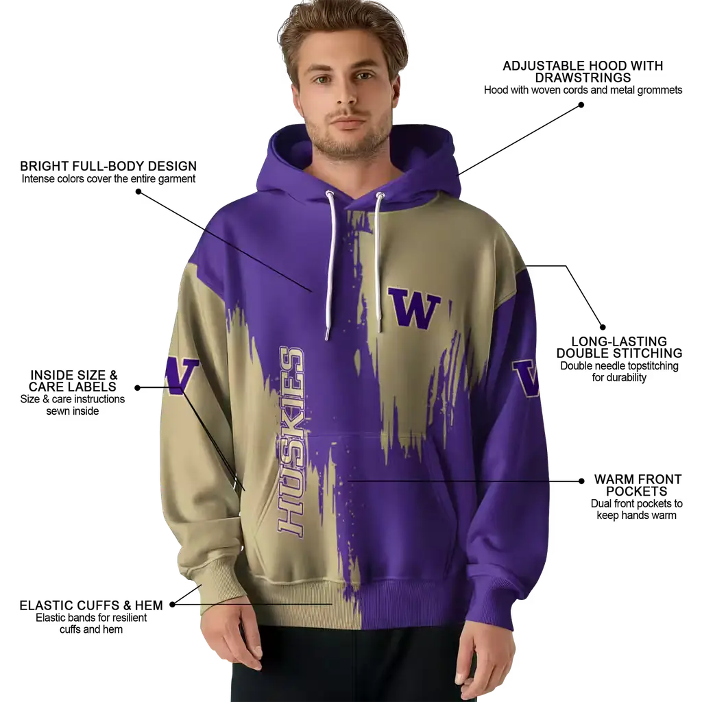 washington huskies splatter effect purple hoodie latest model washington huskies splatter effect purple hoodie latest model