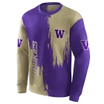 washington huskies splatter effect purple hoodie best selling