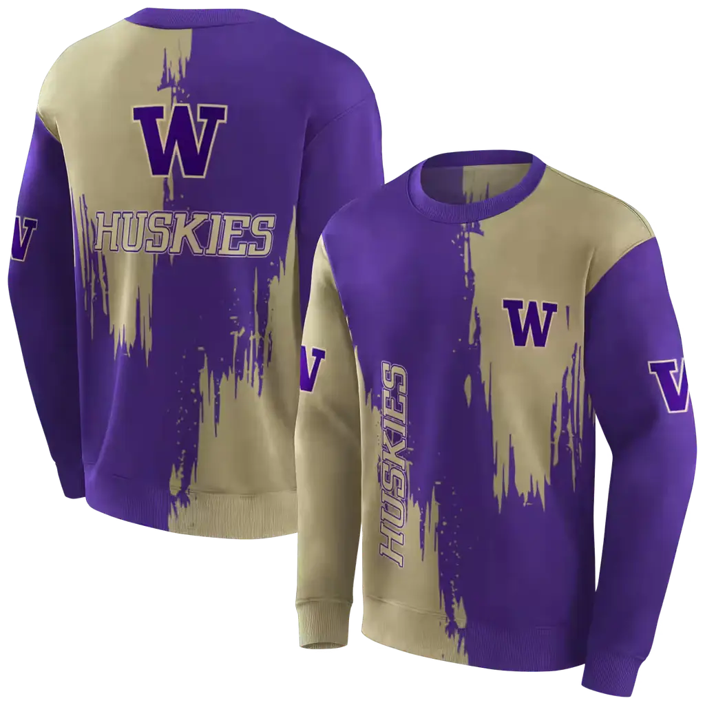 washington huskies splatter effect purple hoodie premium grade washington huskies splatter effect purple hoodie premium grade